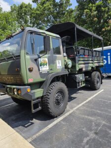 Asheville Tours and Excursions military vehicle.