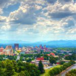 Aerial view of downtown Asheville, North Carolina