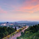 Aerial view of downtown Asheville, North Carolina