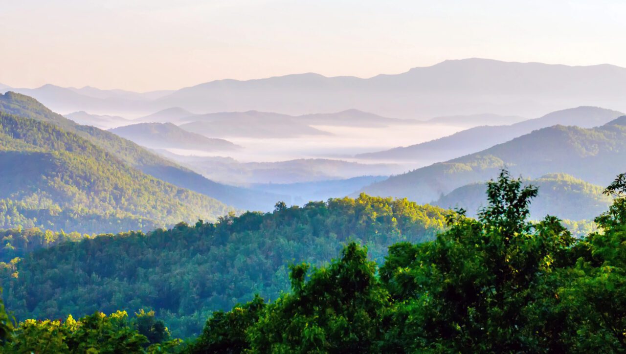 Blue Ridge Parkway with Mountain Views