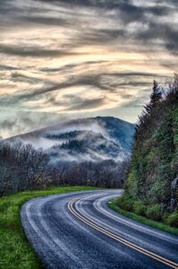 Blue Ridge Parkway with Mountain Views