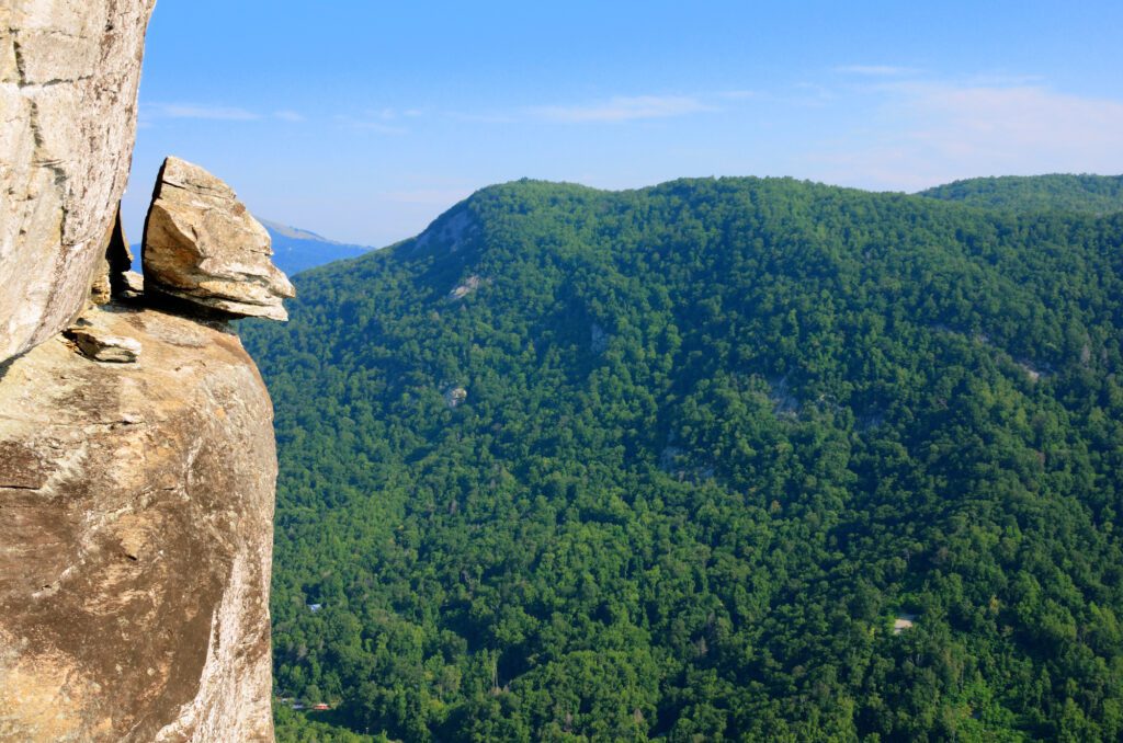 Blue Ridge Parkway at Devils Head with Mountain Views