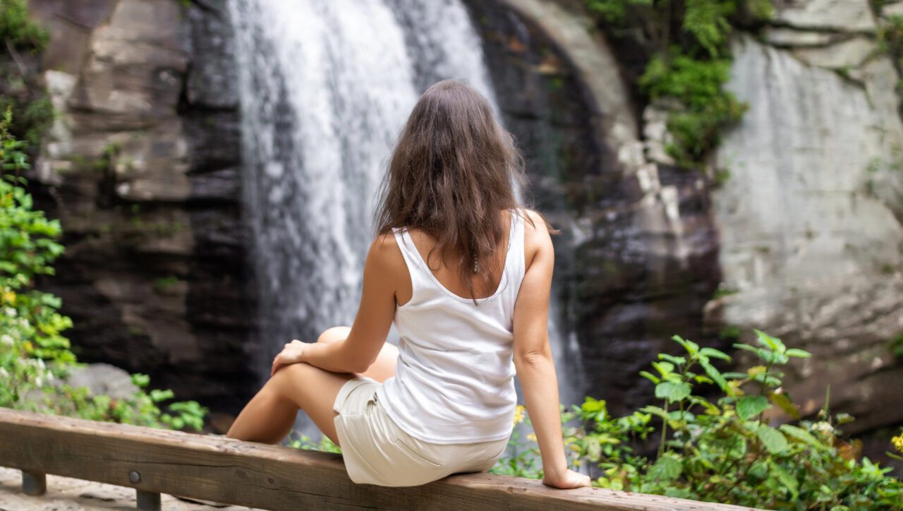 Looking Glass Falls near Asheville NC.
